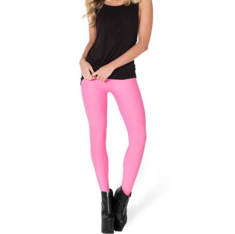 Blackmilk Matte Pink Stirrup Leggings